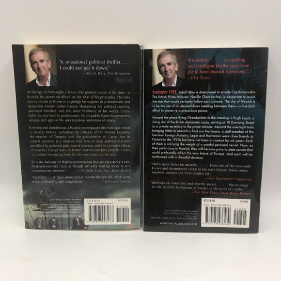Robert Harris Set of 2 Paperback Fiction Books Dictator Munich NYT Bestseller - Picture 4 of 14